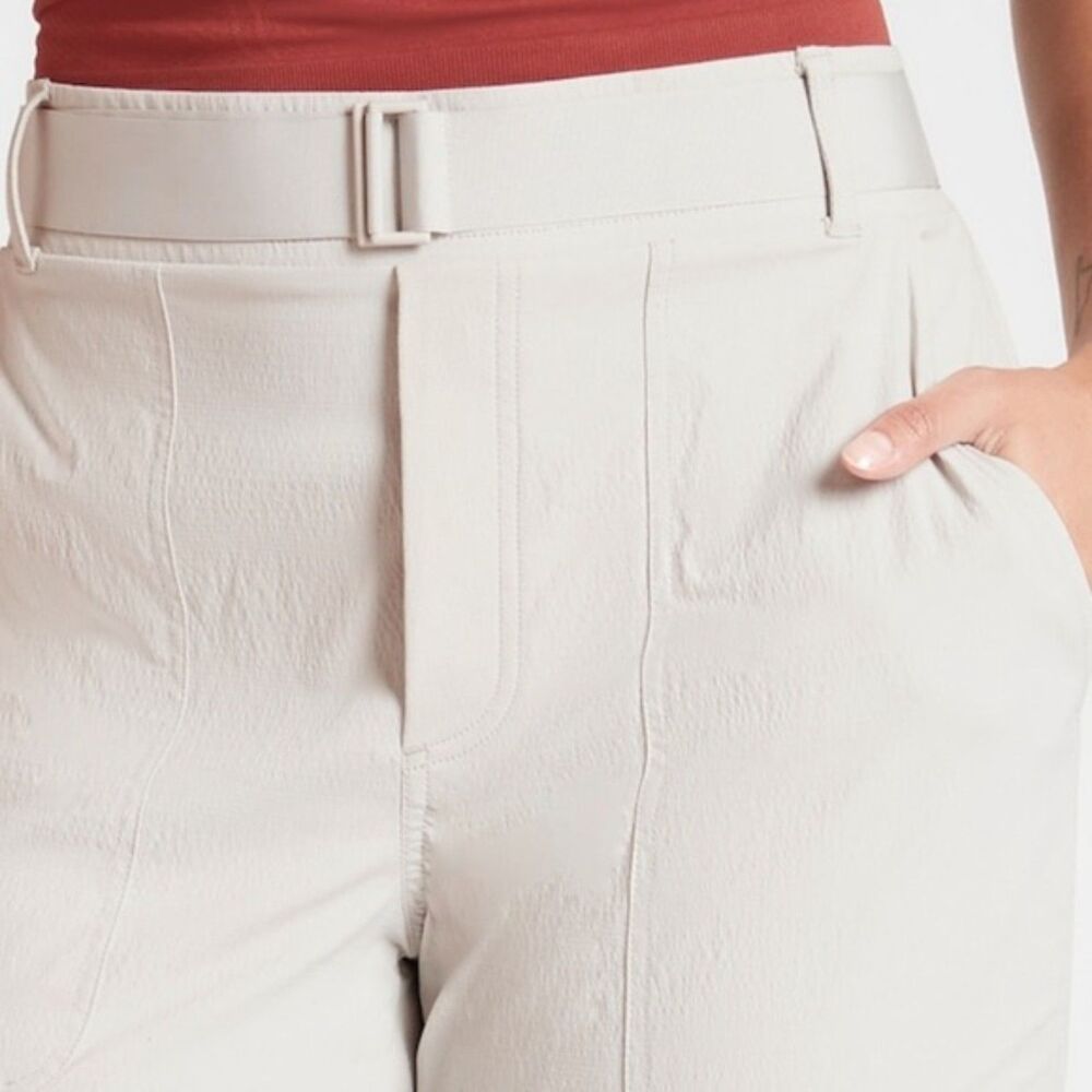 Athleta Trekkie Belted Pant, Birch Grey, Size 16 Regular - Picture 2 of 12